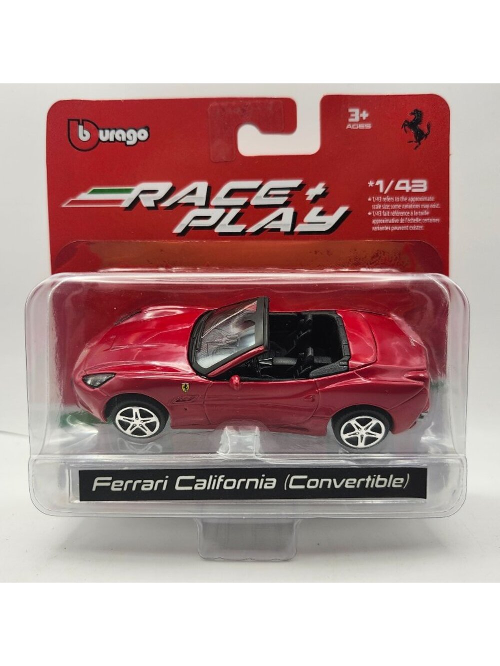 Bburago Ferrari California Convertible Red Race Play 1/43 Diecast Official